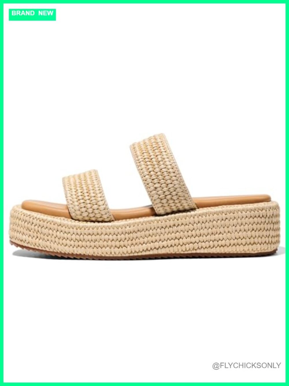 Raffia Espadrille Platform Sandals Women Summer Beach Wedges Slip On